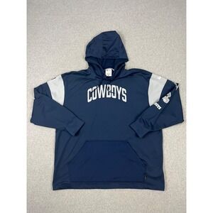 Dallas Cowboys Sweatshirt Mens XL Blue NFL Nike Dri Fit Hooded Pullover